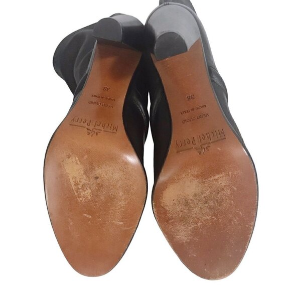 Michel Perry black‎ leather half boots size 38 EU - Picture 7 of 11